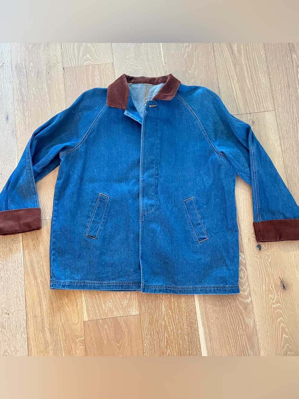 Vintage Barn Jacket heritage Denim Corduroy Collar Workwear Chore Coat